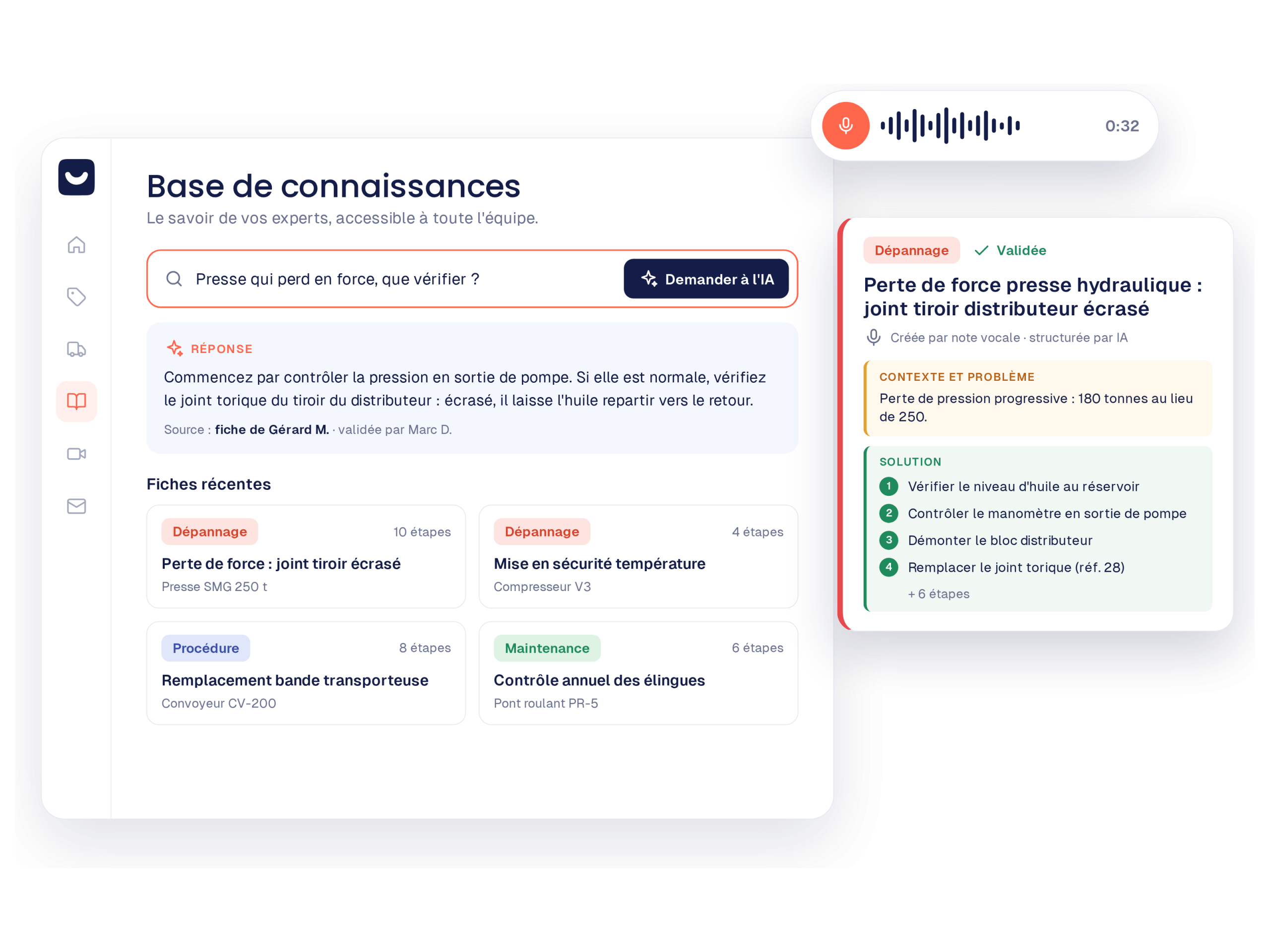 Résultat de recherche Kolus : une réponse de l’IA et une fiche d’expert